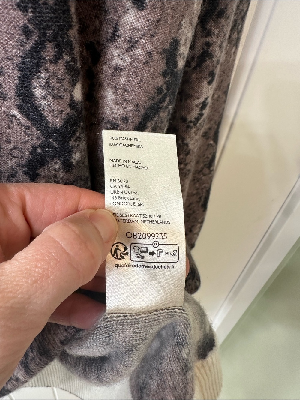 We The Free Free PeopleCashmere Animal Print Size-XL - Picture 9 of 10